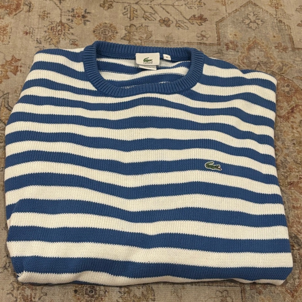100% Cotton Lacoste Stripe Sweater